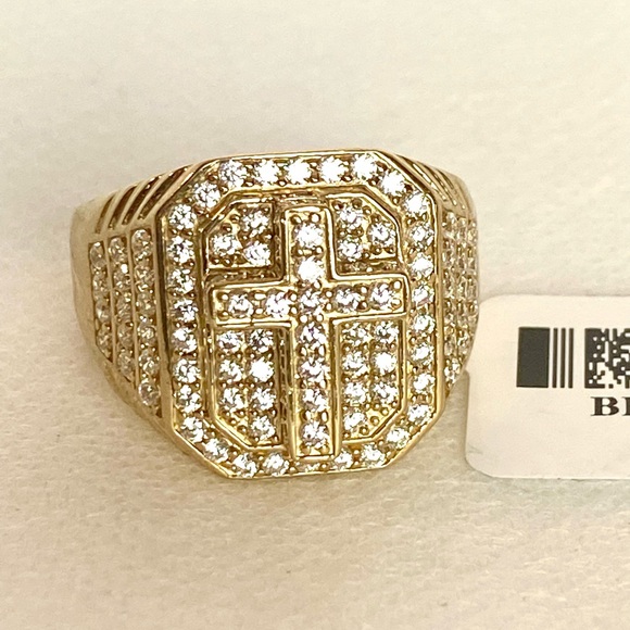Cubic Zirconium Cross Ring! 9 - Picture 6 of 10